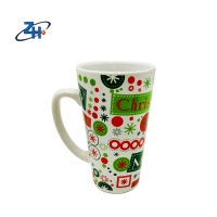 festival promotional customized design coffee ceramic christmas mugs